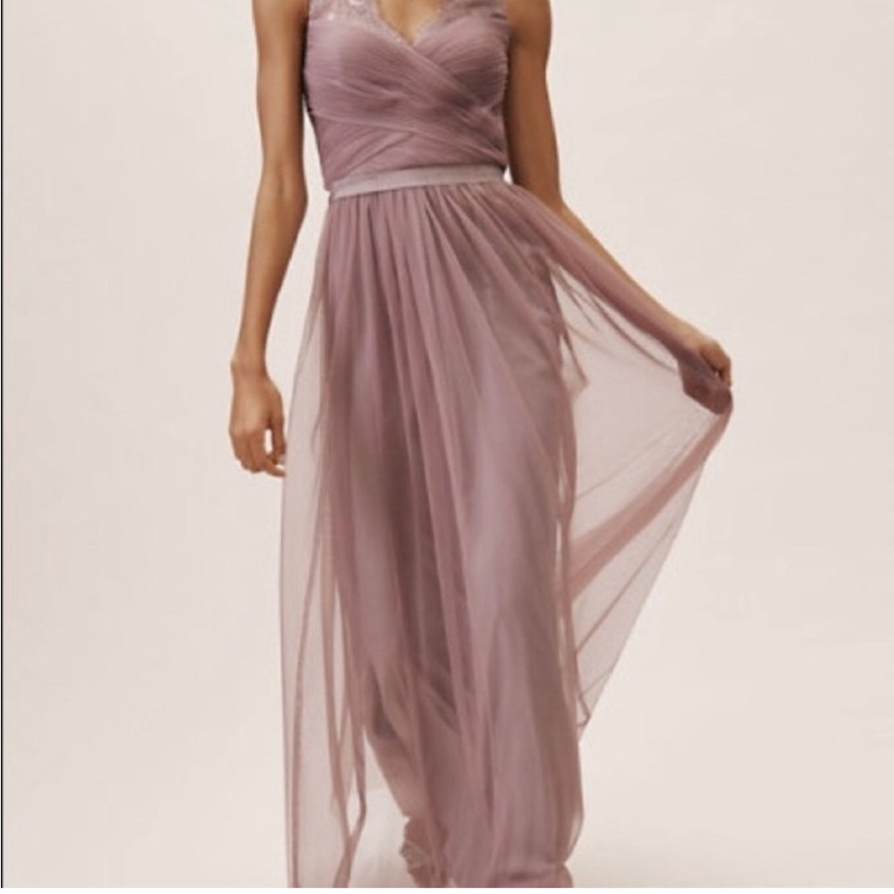 BHLDN Hitherto bridesmaid dress with lace in dusty rose